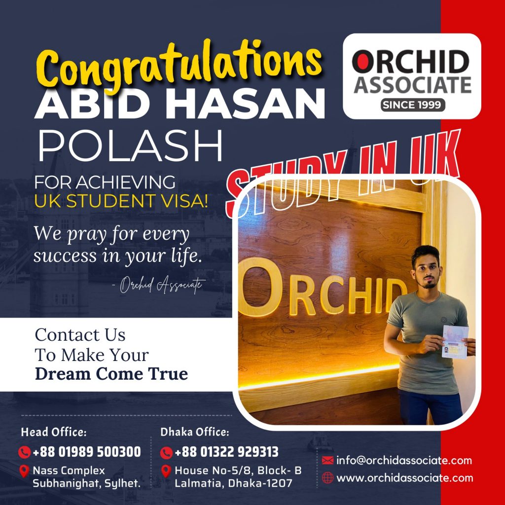 Abid Hasan Polash’s UK Student Visa Approved