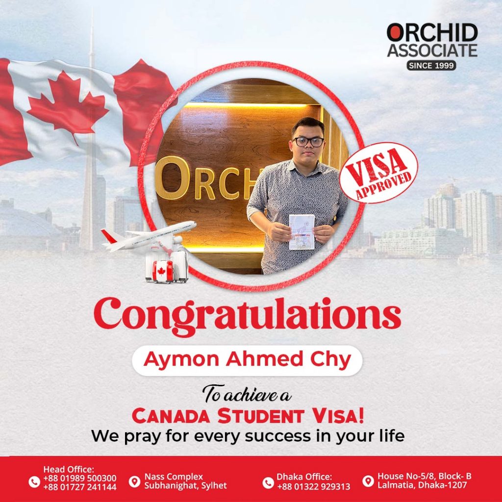 Aymon Ahmed Chy’s Canada Student Visa Success