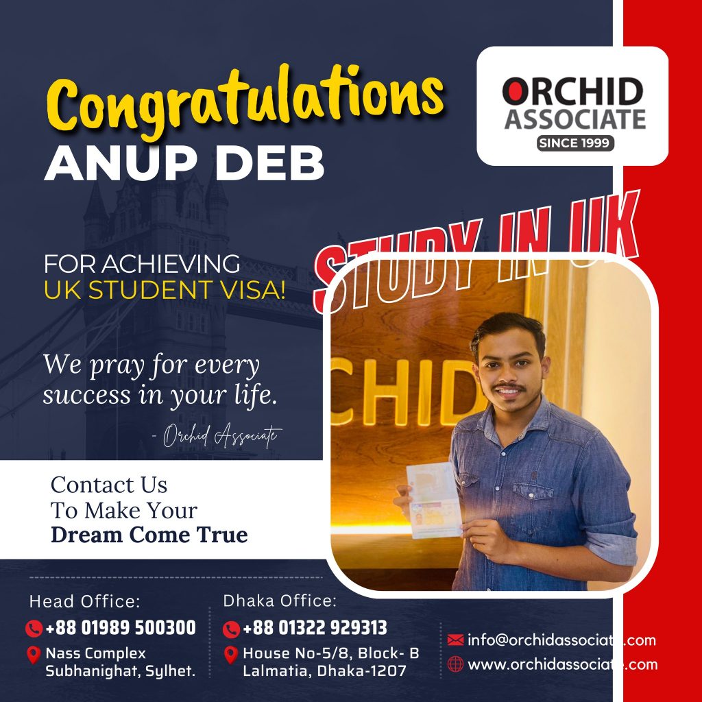 Anup Deb’s UK Student Visa Approved